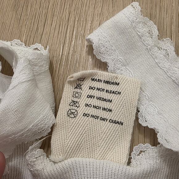 Vintage CMJ White Motorcycle Ride With Pride Y2K Lace Trim Tank Size Medium - Picture 5 of 6